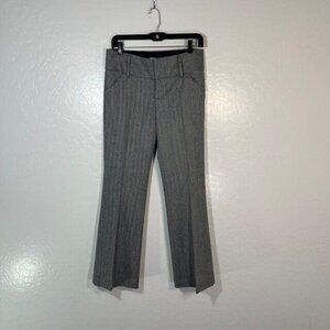 Alice and Olivia Pants Womens 2 Herringbone Wool Dress Trousers Bootcut Career